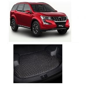 7D Car Trunk/Boot/Dicky PU Leatherette Mat for XUV500  - Black